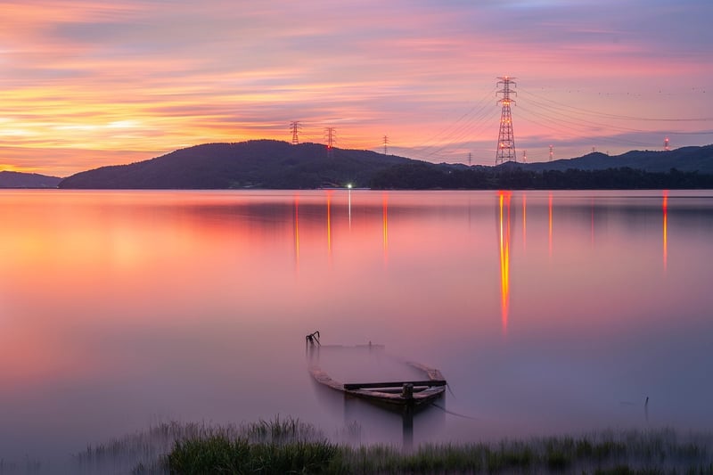 Sunrise over the water